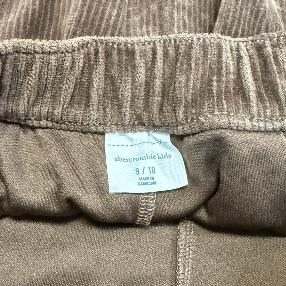 Abercrombie Kids: Girls Brown Corduroy Faux Wrap Mini Skirt, Size 9/10 - Picture 3 of 6